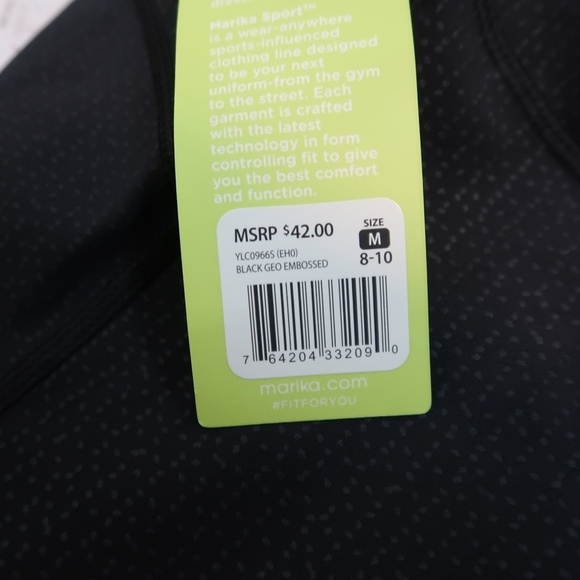 NWT Marika sport Leggings Medium 8-10 Black‎ - Picture 6 of 15
